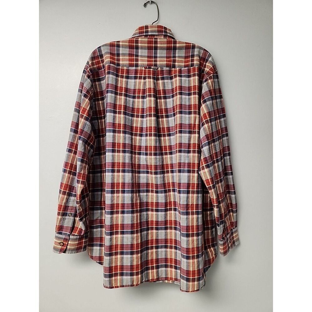 Bullock & Jones Mens‎ L 100% Premium Woven Cotton Multi Color Check Plaid Shirt - Picture 5 of 8